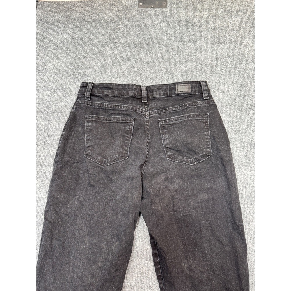 Lee Instantly Slims High Rise‎ Relaxed Straight Leg Jeans Black Womens 4 Medium - Picture 10 of 12